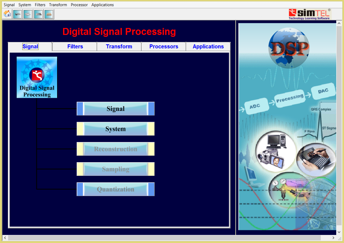 Oprogramowanie Edukacyjne Simtel 07: DSP - Przetwarzanie Sygnałów Cyfrowych