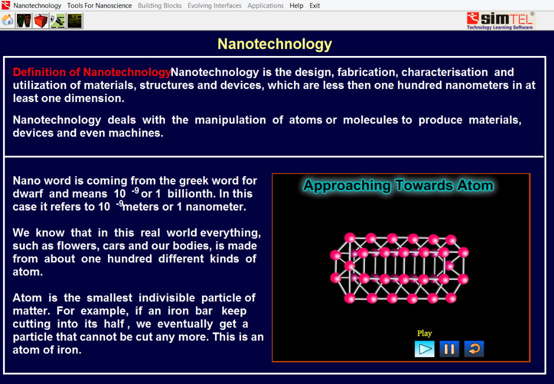 Oprogramowanie Edukacyjne Simtel 20: Nanotechnologia Oprogramowanie Edukacyjne Simtel 20: Nanotechnologia