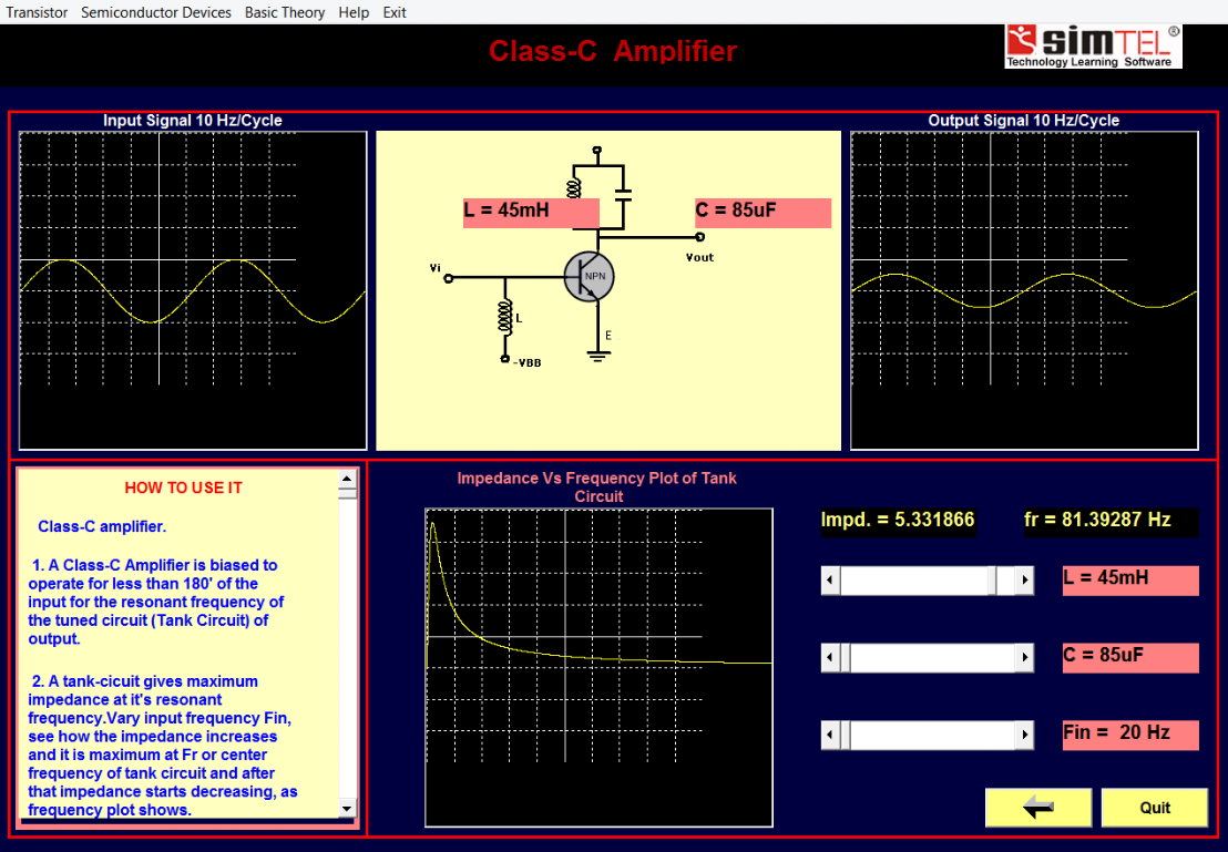 Oprogramowanie Edukacyjne Simtel 08: Elektronika Analogowa