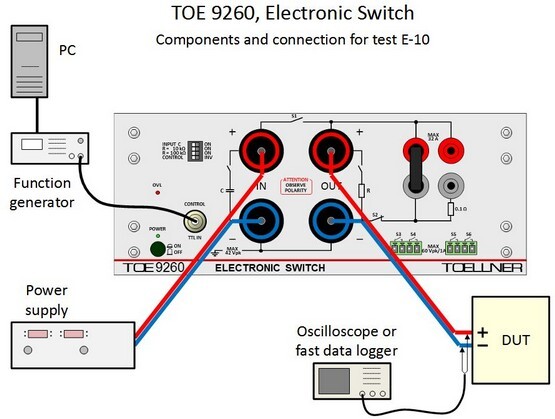 components and connection for test E-10